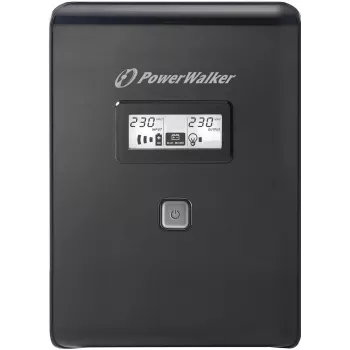 PowerWalker VI 2000 LCD 2 kVA 1200 W 2 AC-lähtöä