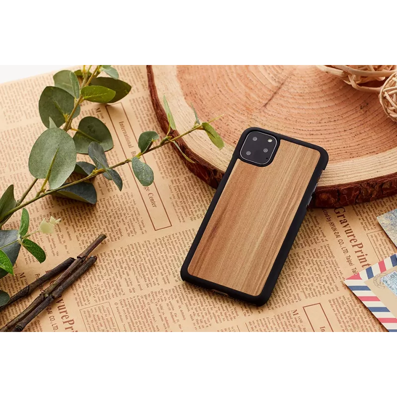 Älypuhelinkotelo man and wood iPhone 11 Pro — Cappuccino-musta