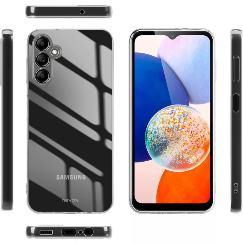 Nevox StyleShell Flex suojakuori Samsung Galaxy A15 5G / A15 4G -puhelimille, TPU, läpinäkyvä