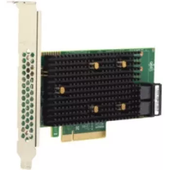 Liitäntäkortti Broadcom HBA 9500-8i PCIe NVMe - SAS, 1 sisäinen Mini-SAS-portti, Full-Height/Low-Profile, harmaa/musta