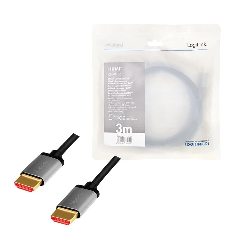 HDMI-kaapeli LogiLink CHA0106 3 m