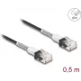 Verkkokaapeli DeLOCK RJ45 0,5 m Cat.6A UTP musta