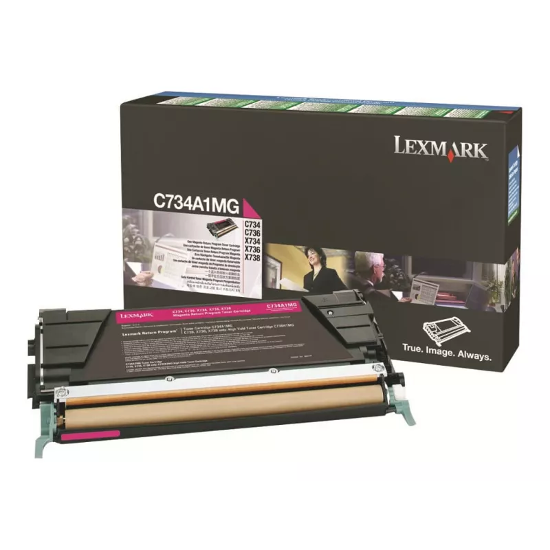 Lexmark - värikasetti - 1 x magenta - 6000 sivua - LRP / LCCP (0C734A1MG)