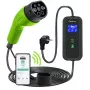 Qoltec kannettava sähköauton laturi säädettävä 2in1 Type2 | 3.5kW | 230V | Wi-Fi | LCD | kannettava | Wallbox | 5m