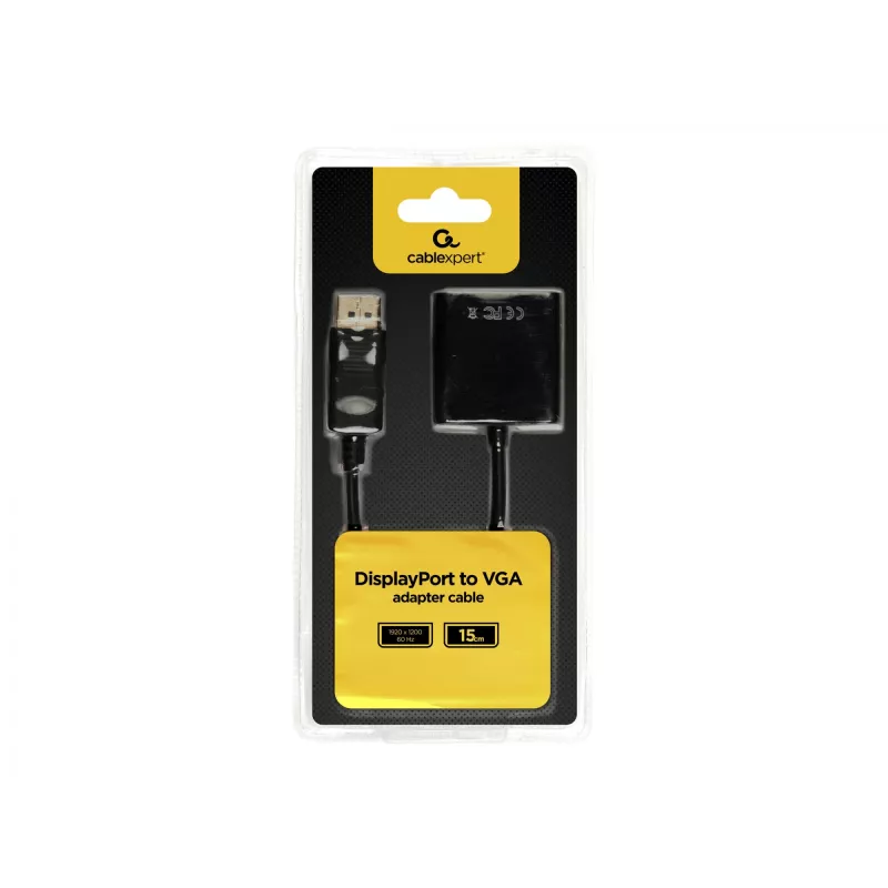 Adapteri DisplayPort-VGA musta