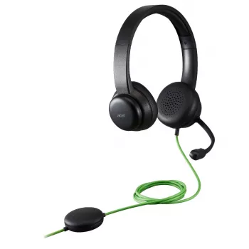 Johdollinen neuvottelukuulokemikrofoni Acer GP.HDS11.01N — supra-aural, 2 m kaapeli, 20–20000 Hz, 160 g, musta