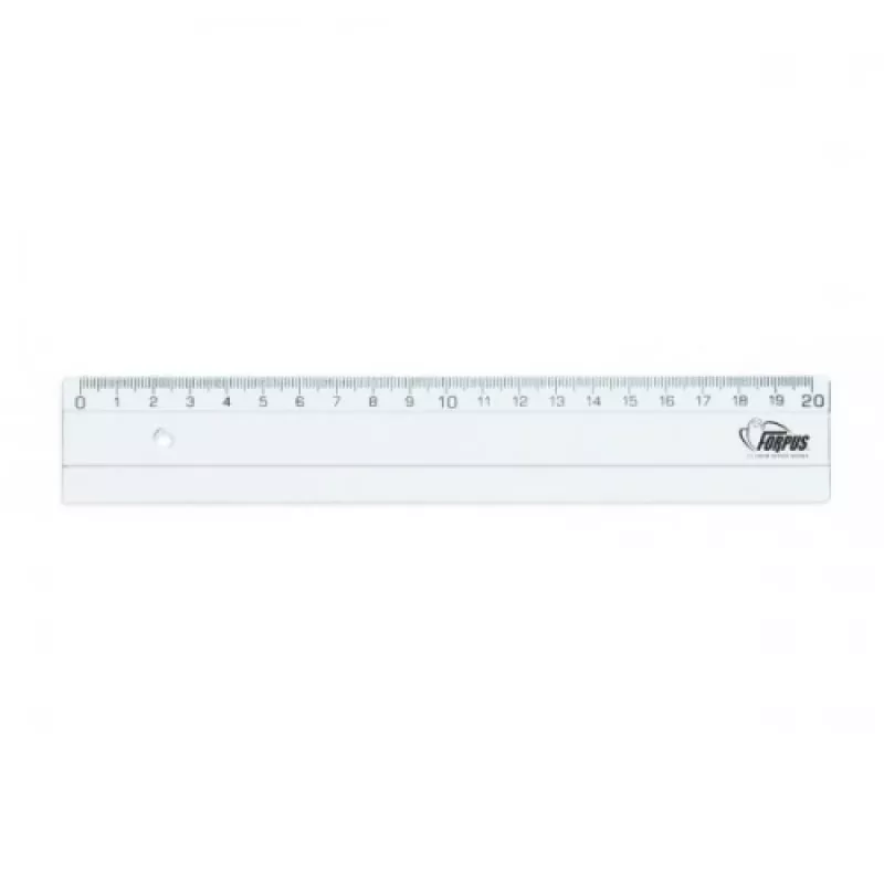 Viivain Forpus, muovi, läpinäkyvä, 20 cm 1225-020