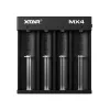 Laturi XTAR MX4 4-paikkainen yleislaturi Li-Ion NiMH USB-C, musta, tukee 4 paristoa