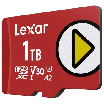 MicroSDXC-muistikortti Lexar 1 TB UHS‑I Class 10 U3 V30 luku 205 MB/s kirjoitus 140 MB/s (punainen)