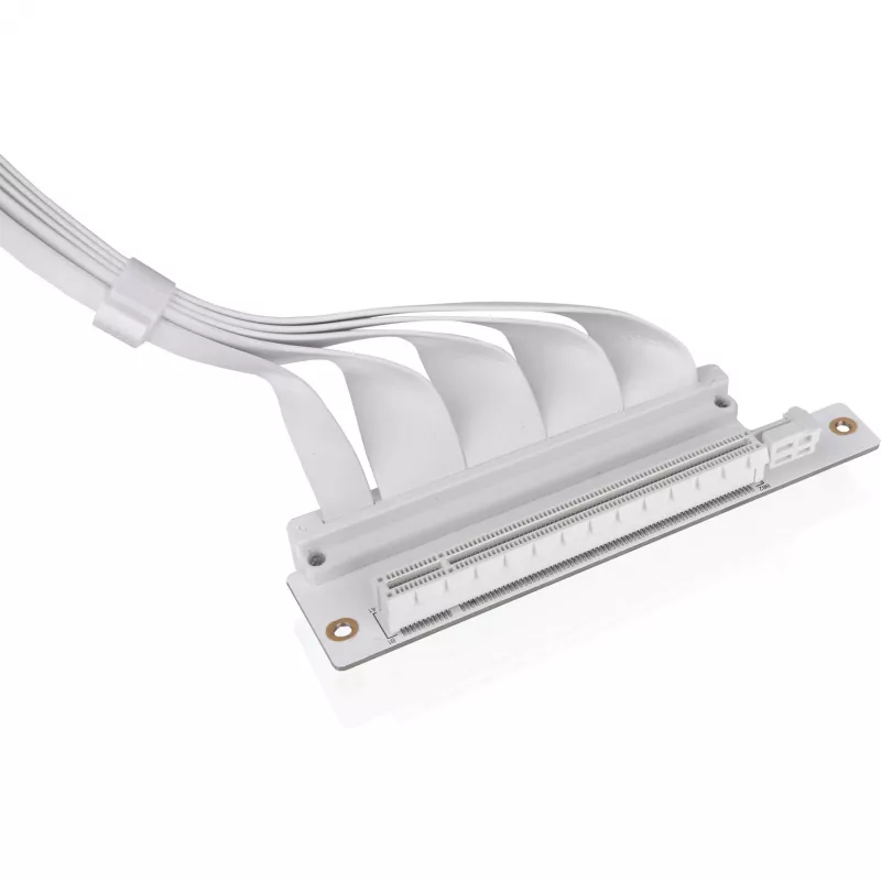 Thermaltake PCI-E 4.0 Dual 90 Degree -riser-kaapeli, 40 cm, valkoinen (AC-077-CO6OTN-C1)