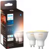 LED-GU10-lamput tuplapakkaus ja Hue Bridge – Philips Hue White Ambiance, korvaa 35W