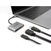DeLOCK 61071 videokaapeli-sovitin 0,1 m USB Type-C USB Type-C USB Type-A HDMI harmaa