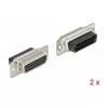 Kaapeliliitin DeLOCK 66724 D-Sub HD 26 pin musta hopea