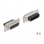 Kaapeliliitin DeLOCK 66724 D-Sub HD 26 pin musta hopea