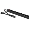 Qoltec alumiininen PDU RACKiin | 16A | 16 x Schuko | pystysuora | 1,8 m