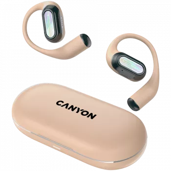CANYON In-Ear-kuulokkeet OnFlow 12 OWS, beige Bluetooth 5.4, ympäristömelunvaimennus, kosketusohjaus, 4 mikrofonia ENC:llä