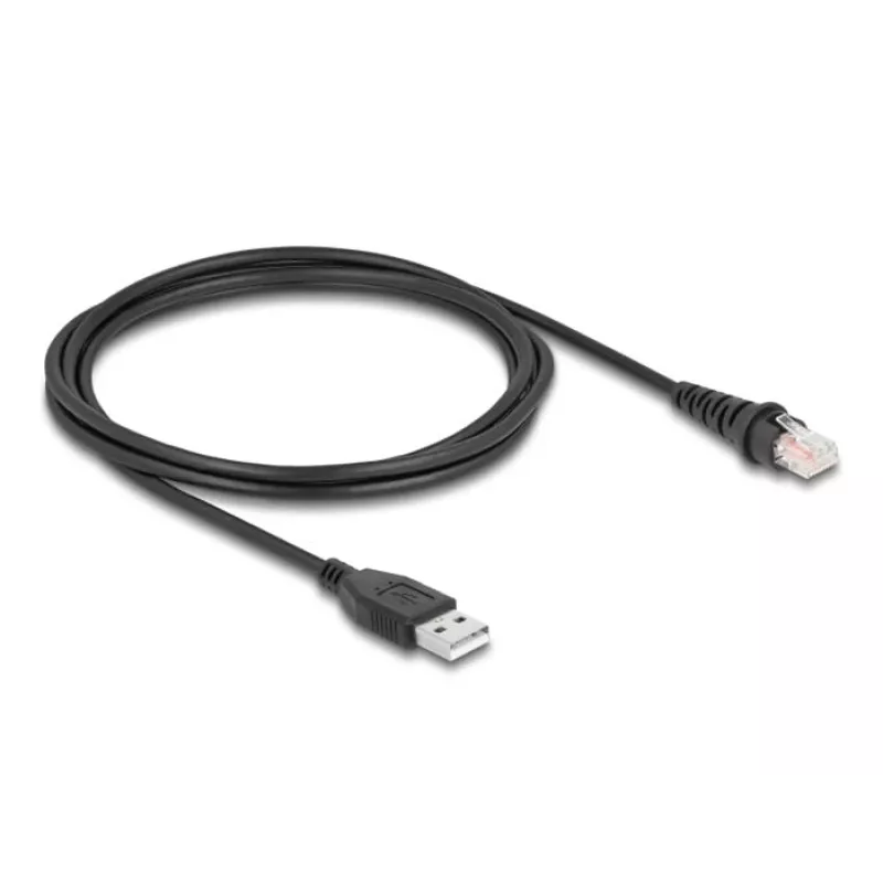 DeLOCK RJ50 / USB 2.0 Type-A -viivakoodilukijakaapeli 2 m