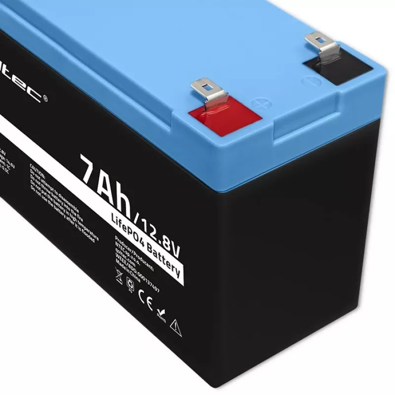 LiFePO4-akku 12,8V 7Ah, 89,6Wh, BMS