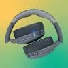 Kuulokkeet Skullcandy Crusher Evo — johdollinen & Bluetooth, harmaa, 40 h akku, USB-C, AUX, taitettava