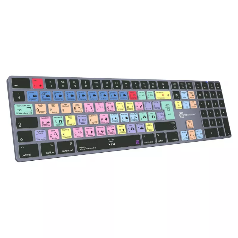 LogicKeyboard Titan DE Mac-näppäimistö Adobe Premiere Pro CC:lle — saksalainen näppäinasettelu