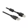 USB-kaapeli DeLOCK 83566 USB 2.0 1 m USB A USB B musta