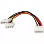 Equip sisäinen virtakaapeli, Molex (4-napainen), 2 x Molex (4-napainen), 0,2 m, uros, naaras, suora