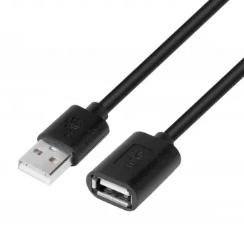 USB-jatkokaapeli AM-AF 1,8 m musta