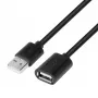 USB-jatkokaapeli AM-AF 1,8 m musta