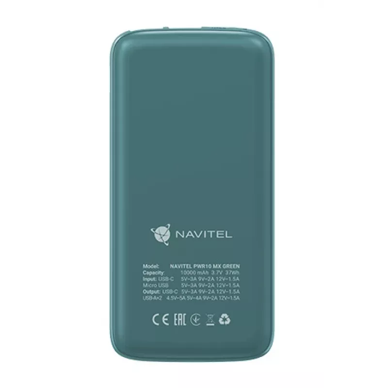 Navitel PWR10 MX VIHREÄ varavirtalähde 10000 mAh