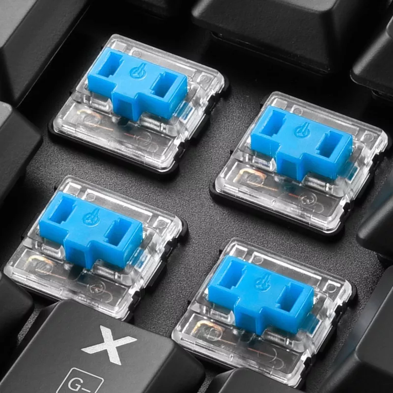 PureWriter RGB, pelinäppäimistö musta, FR-asettelu, Kailh Choc Low Profile Blue