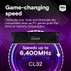 Crucial CP2K16G64C32U5B PRO Gaming OC DIMM -sarja, 32GB, DDR5, 6400 Mhz, CL32, musta