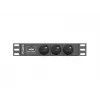 LANBERG PDU-03E-0200-BK pistorasia 1HE, 3x Type-E-pistorasia, 220–250 V, 16 A, 2 m kaapeli, musta