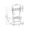 ART S-13 Liikuteltava LCD/LED TV-teline 37-100 150 kg