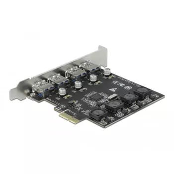 Delock PCI Express x1 -kortti 4 x ulkoiseen USB Type-A -liitäntään SuperSpeed USB