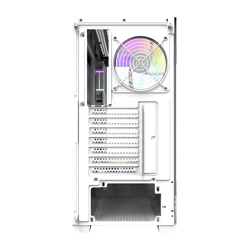 Tietokonekotelo Darkflash DS900 (valkoinen) + 7 ARGB-tuuletinta