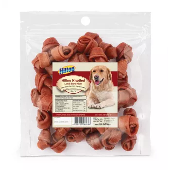 HILTON solmittu lampaanluu 6 cm - koiran pureskelutuote - 500 g
