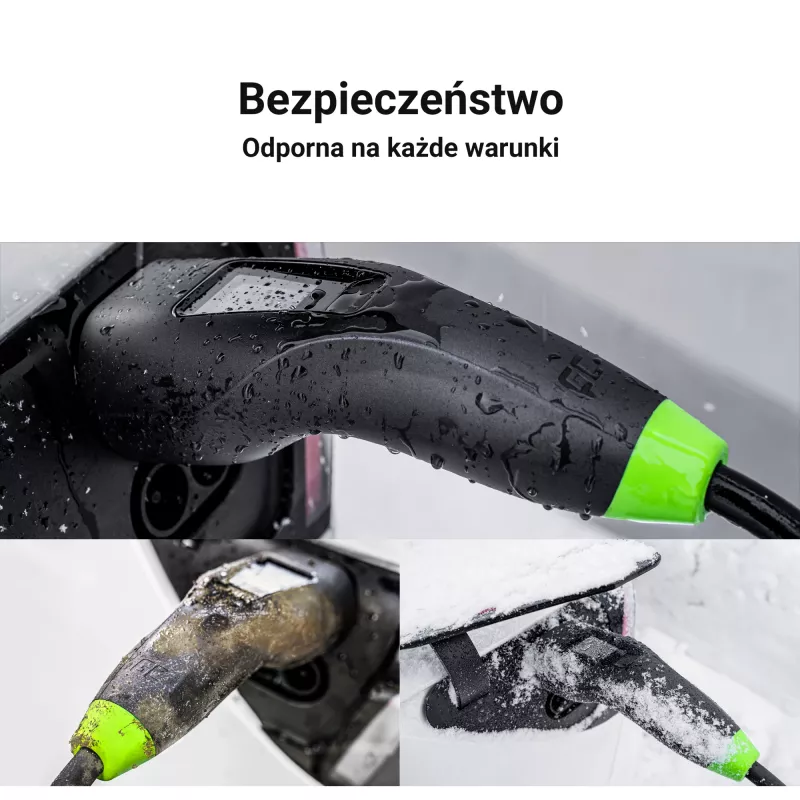Green Cell Habu EVGC01 mobiili EV-laturi sähköautoille 11 kW 7 m Type 2 CEE Wallbox musta