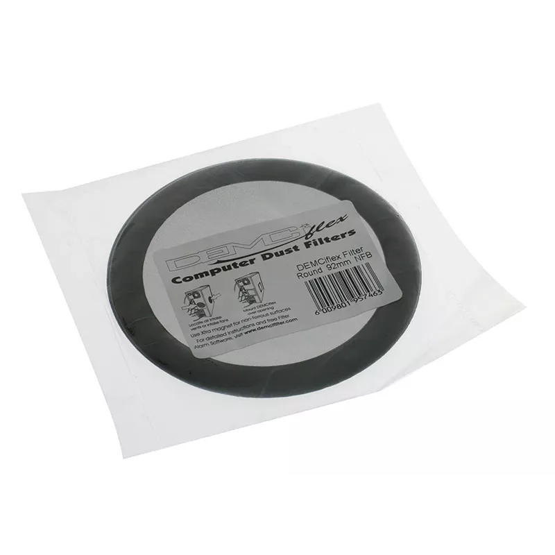 DEMCiflex DF0015 pölysuodatin, 92 mm, pyöreä, musta/musta