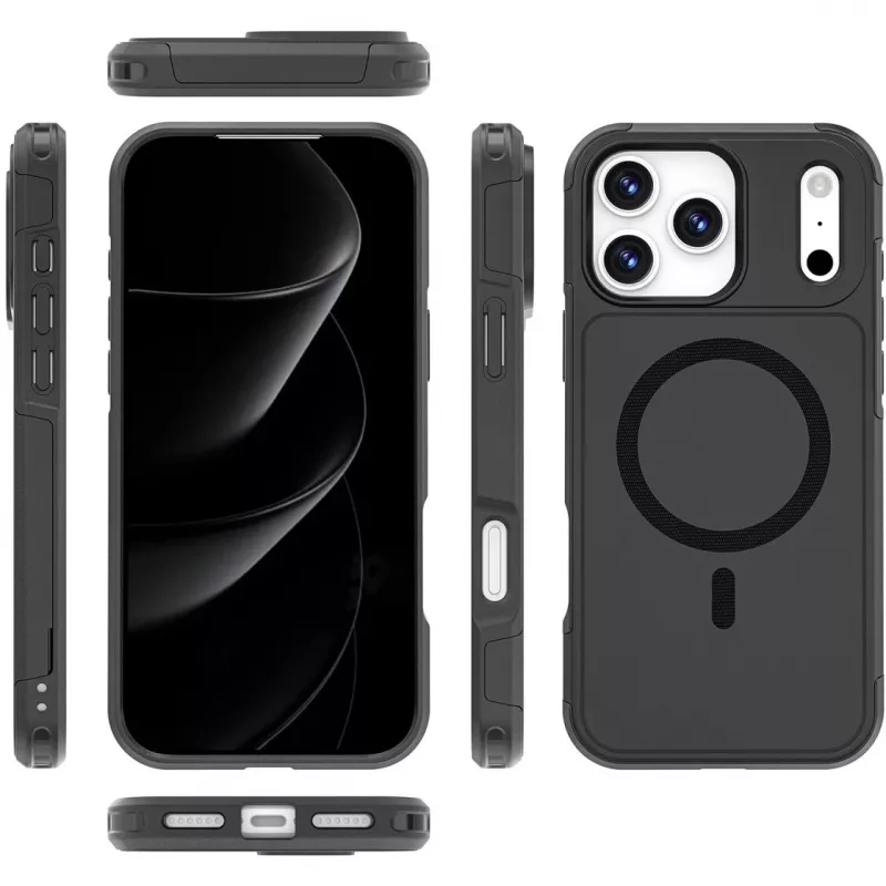 Suojakotelo 4smarts Defend iPhone 17 Pro Max musta 17,5 cm