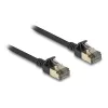 Verkkokaapeli DeLOCK RJ45 Cat.8.1 F/FTP ohut Pro 5 m musta
