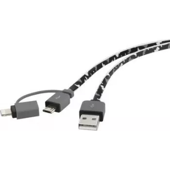 USB-kaapeli Renkforce RF4145364 — USB 2.0, USB-A - USB-Micro-B ja Apple Lightning