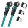 USB-kaapeli RealPower MagneticCharge2 1 m vihreä pikalataus tiedonsiirto