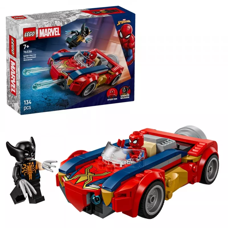 LEGO MARVEL 76336 Spider-Man-auto vs. Venomized Wolverine