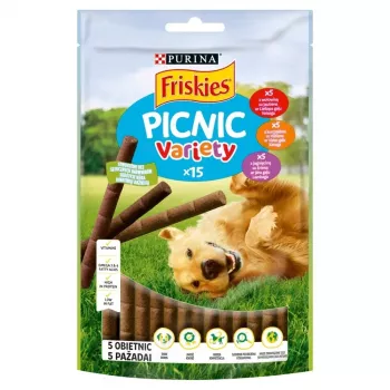 Märkäruoka koirille pussissa Purina Nestlé FRISKIES Picnic Variety 126 g — aikuiset koirat, lammas/nauta, 126 g pussi