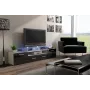Cama TV-taso EVORA 200 valkoinen/musta kiiltävä