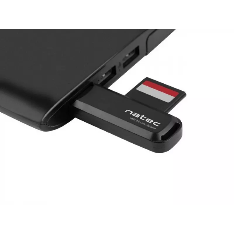 Kortinlukija NATEC Scarab 2 USB 3.2 Gen 1 Type-A — MicroSD-/SD-tuki, 5000 Mbit/s, musta
