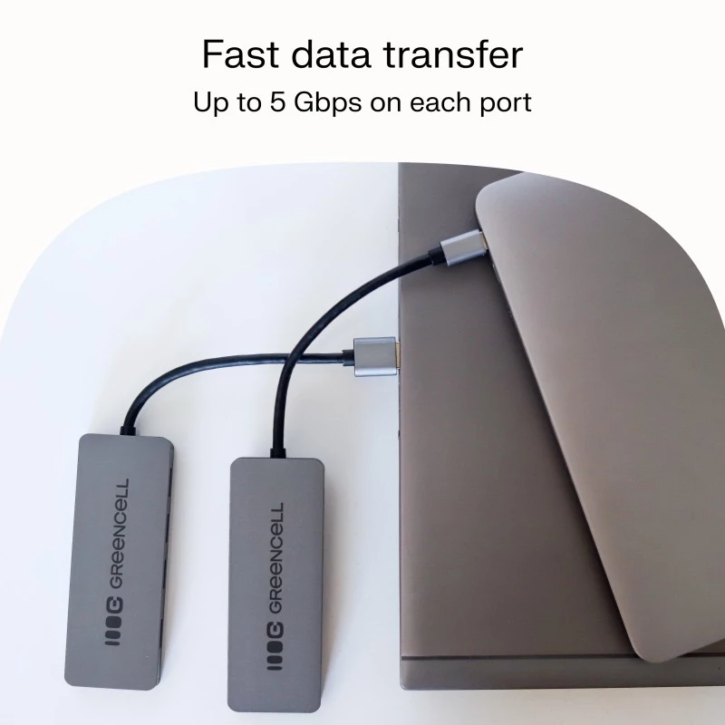 USB-keskitin Green Cell HUB-GC-A4A — 4-porttinen USB-A-3.0-keskitin