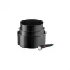 TEFAL kattilasarja, 4-osainen | L7649453 Ingenio Ultimate | 16/18/20 cm | alumiini | musta