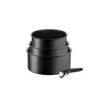 TEFAL kattilasarja, 4-osainen | L7649453 Ingenio Ultimate | 16/18/20 cm | alumiini | musta