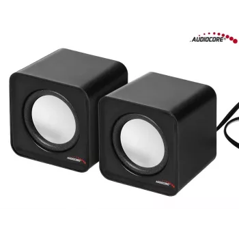 2-tie PC-kaiutin Audiocore AC870 B — 3 W RMS, johdollinen USB-virtalähde, 3,5 mm tulo, 2.0 kanavaa
